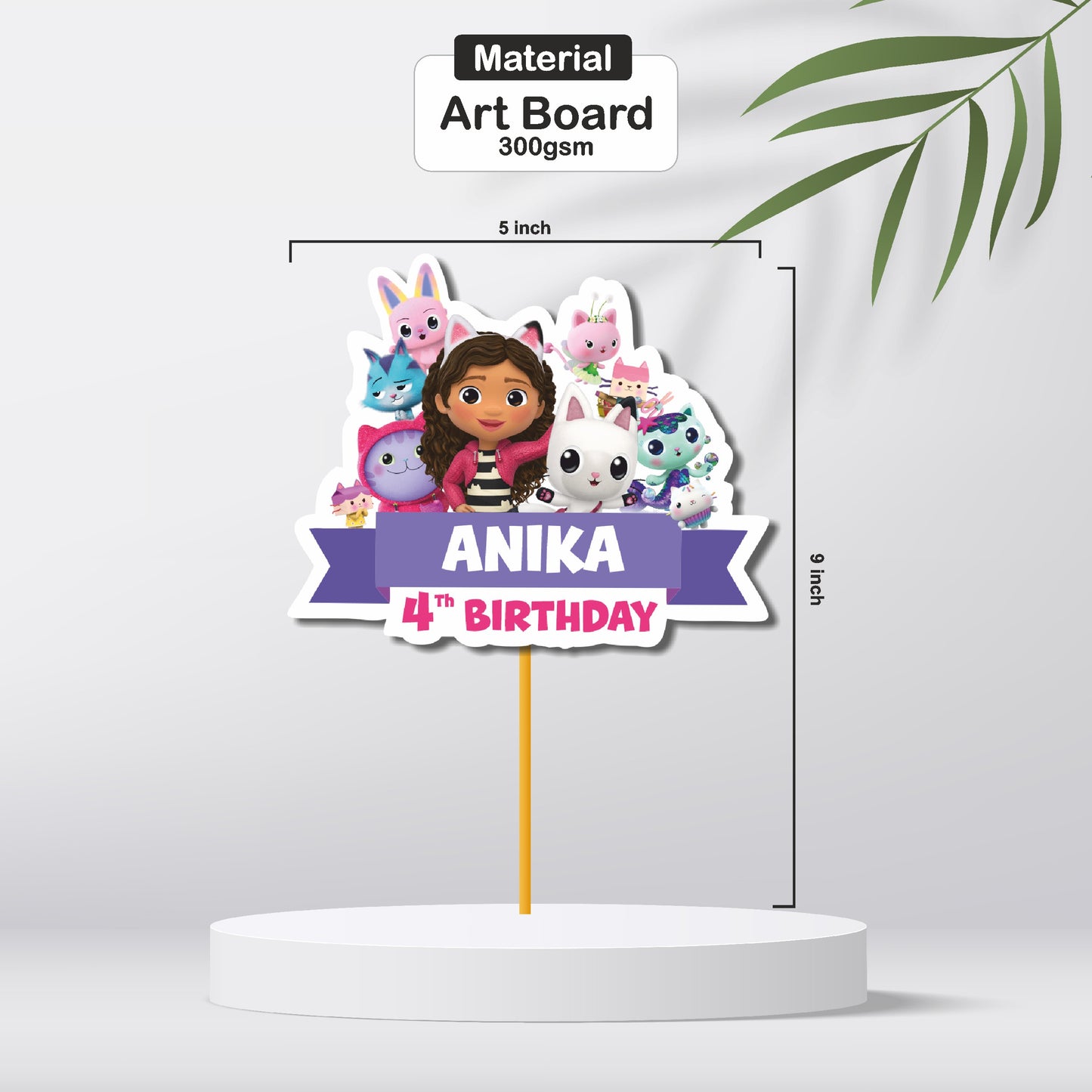 Gabby’s Dollhouse Theme Classic Cake topper