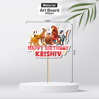 Lion King Theme Personalized Cake Topper My Store