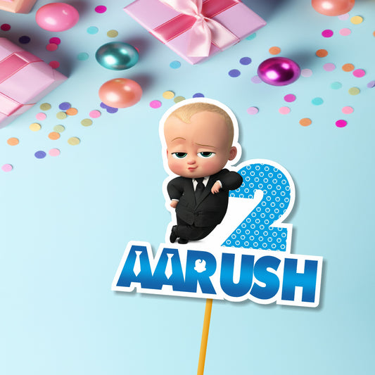 Boss Baby Theme Personalized Cake topper