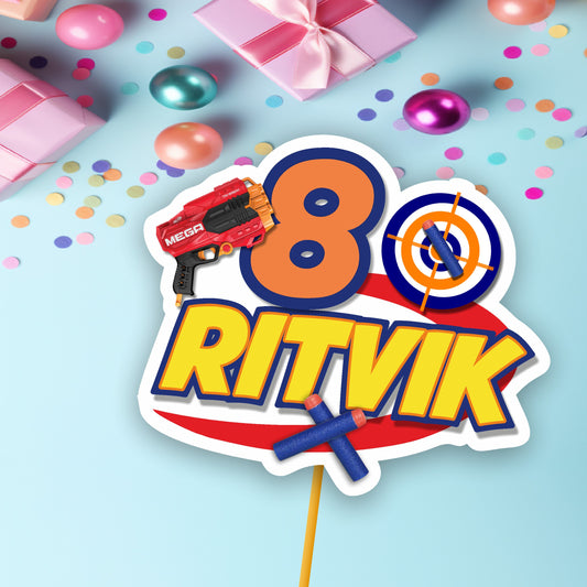 Nerf Gun Theme Caketopper