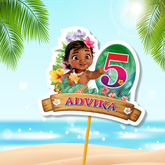 Moana Theme Personalized Cake topper