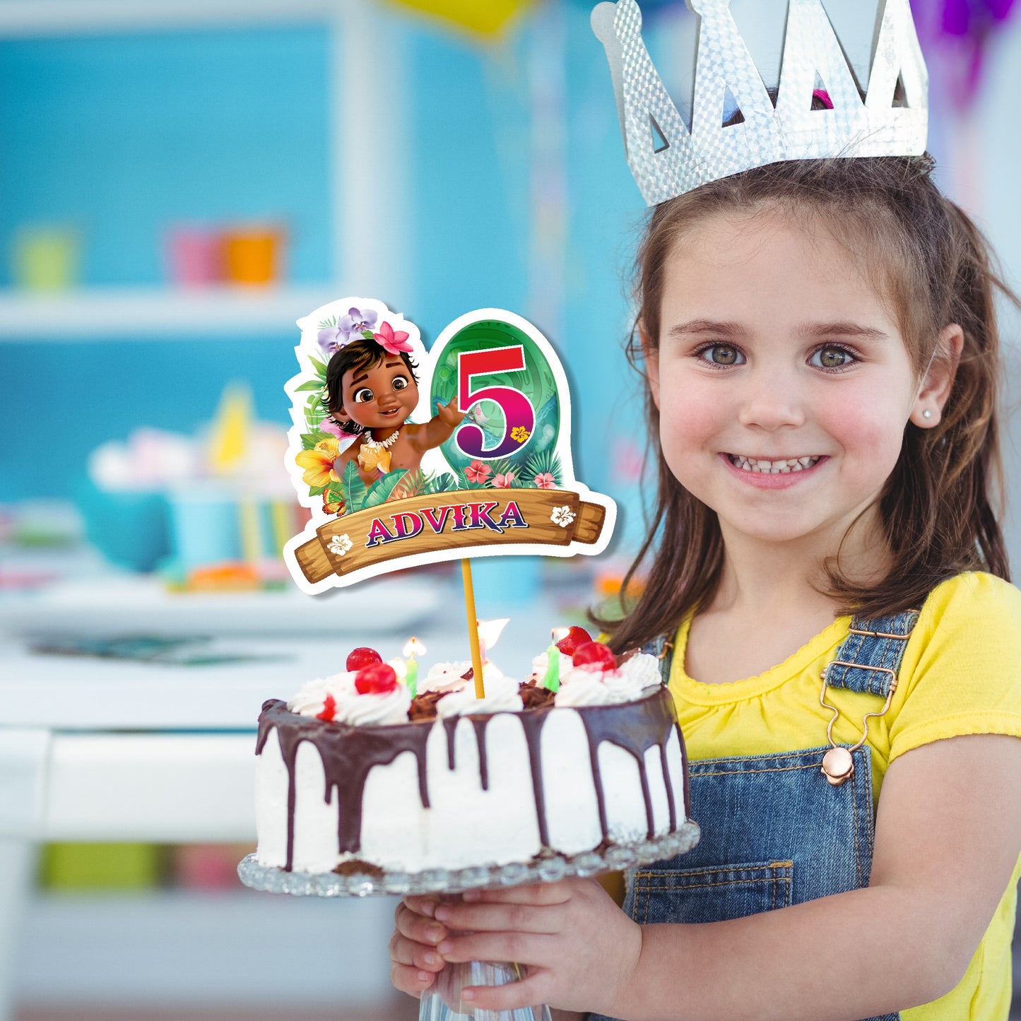 Moana Theme Personalized Cake topper