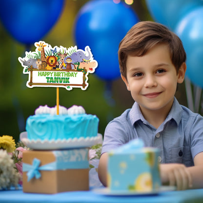 Jungle Theme Personalized Cake Topper My Store