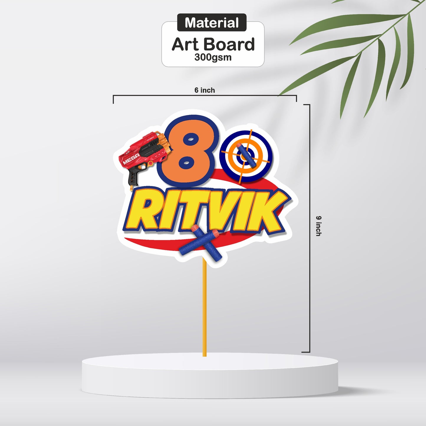 Nerf Gun Theme Caketopper