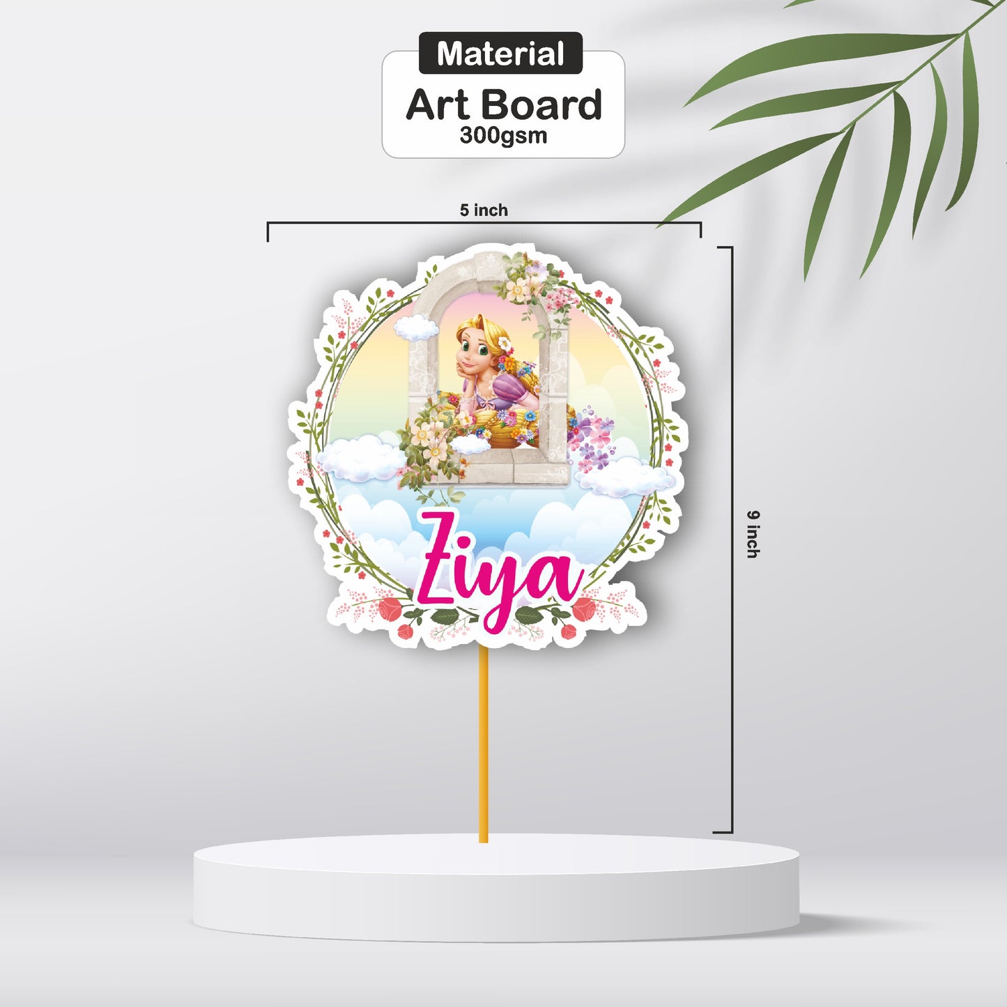 Princess Theme Personalized Caketopper