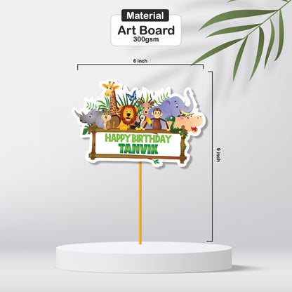 Jungle Theme Personalized Cake Topper My Store
