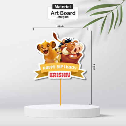 Lion King Theme Customized Cake Topper My Store