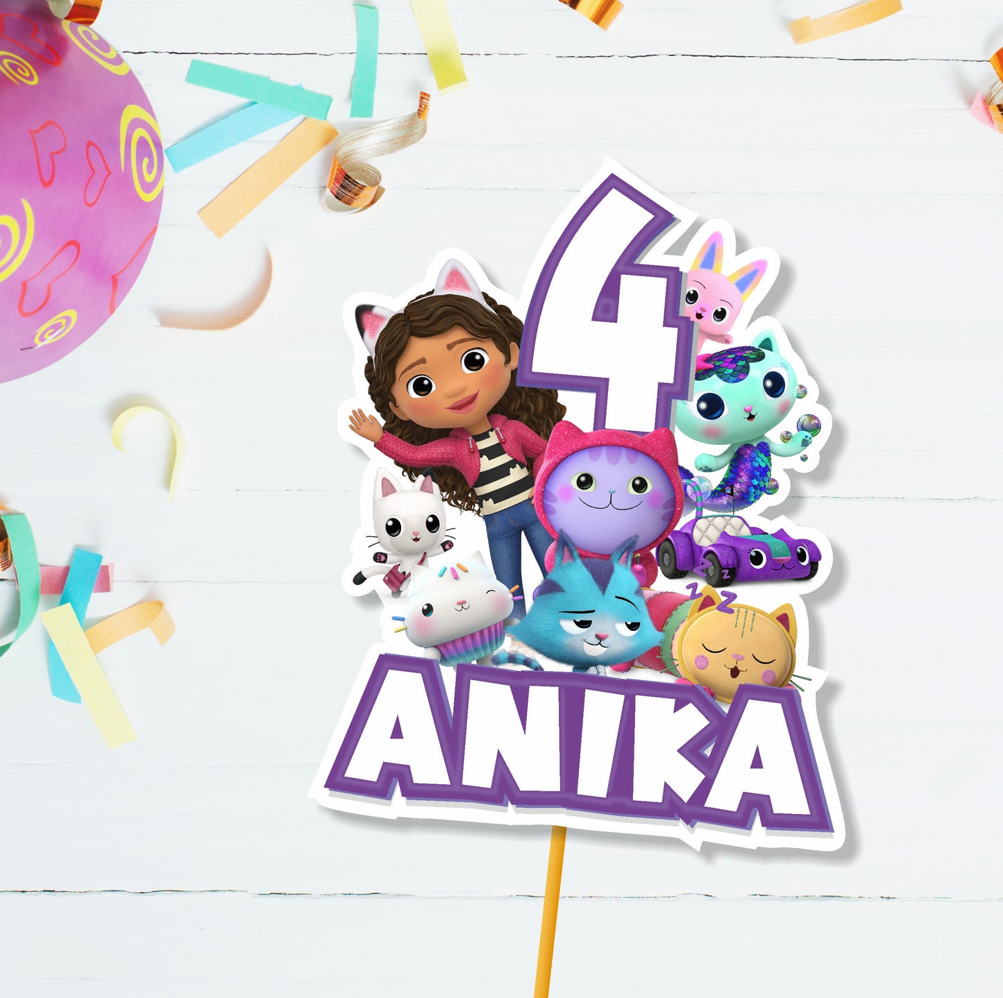 Gabby’s Dollhouse Theme Cake topper