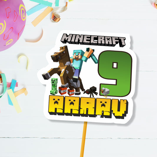 Minecraft Theme Classic Caketopper