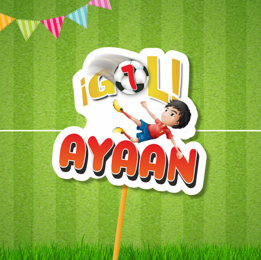 Football Theme Customized Cake Topper