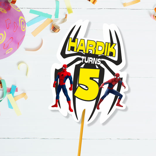 Spiderman Theme Customized Caketopper