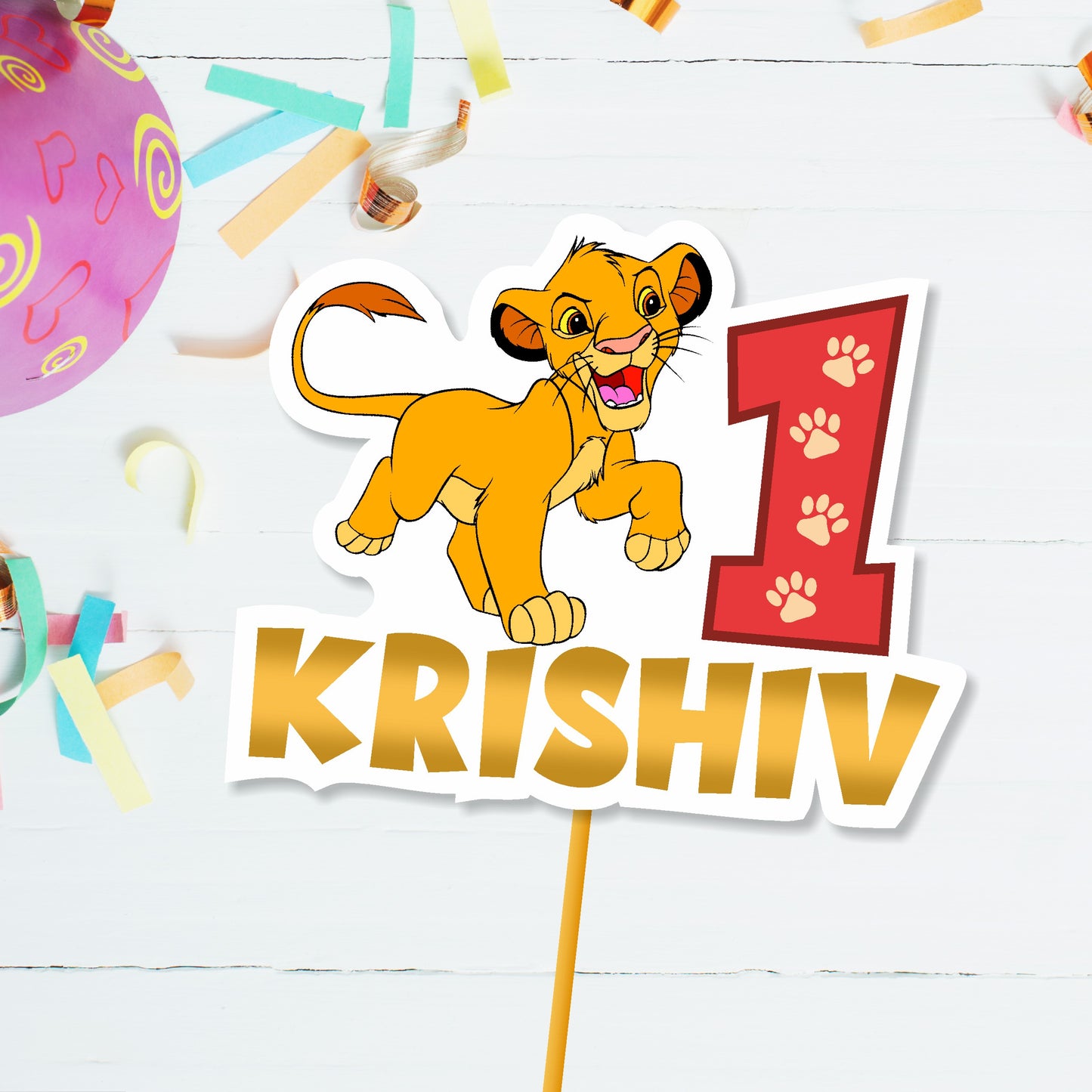 Lion King Theme Cake Topper