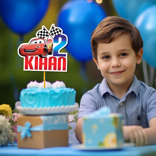 McQeen Car Theme Caketopper