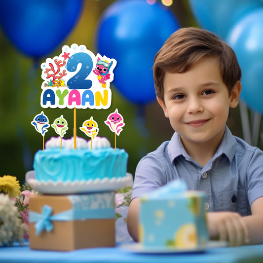 Baby Shark Theme Classic Cake Topper
