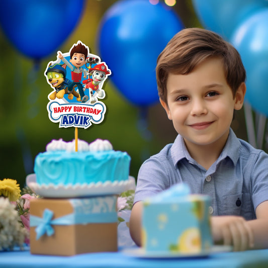 Paw Patrol Theme Customized Caketopper