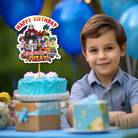 Beyblade Theme Customized Cake topper
