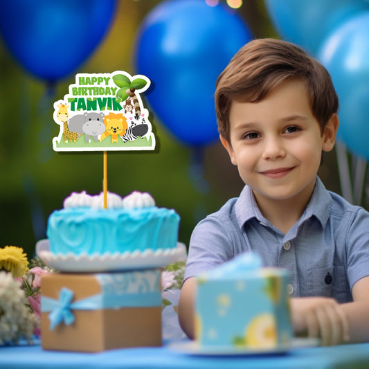 Jungle Theme Customized Cake Topper