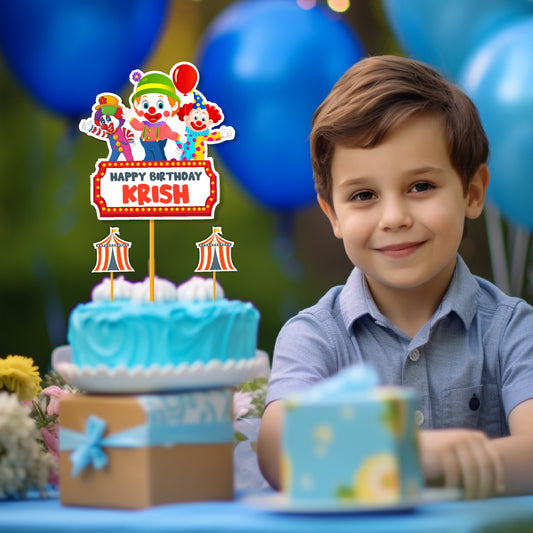 Carnival Theme Personalized Caketopper