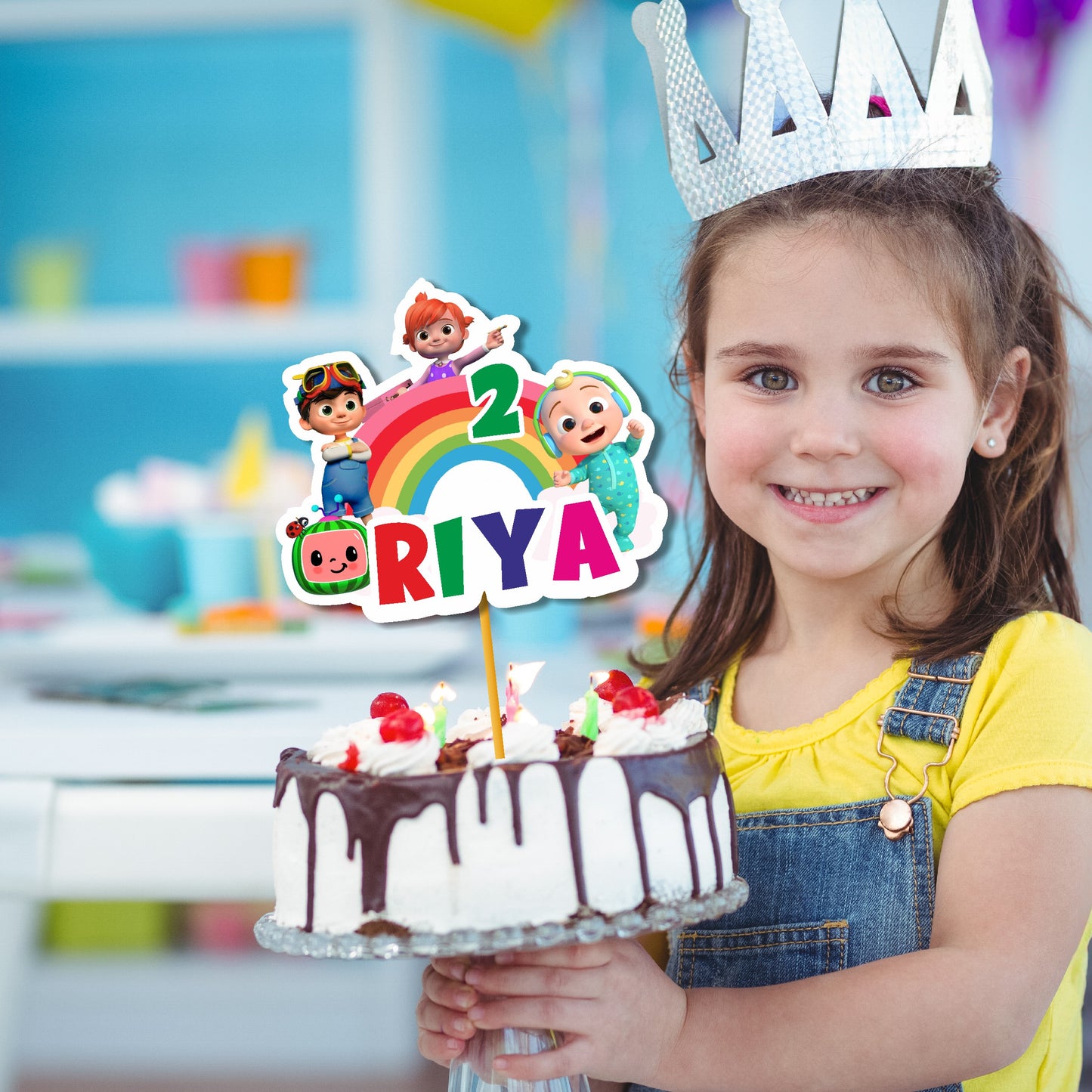 Cocomelon Theme Personalized Caketopper