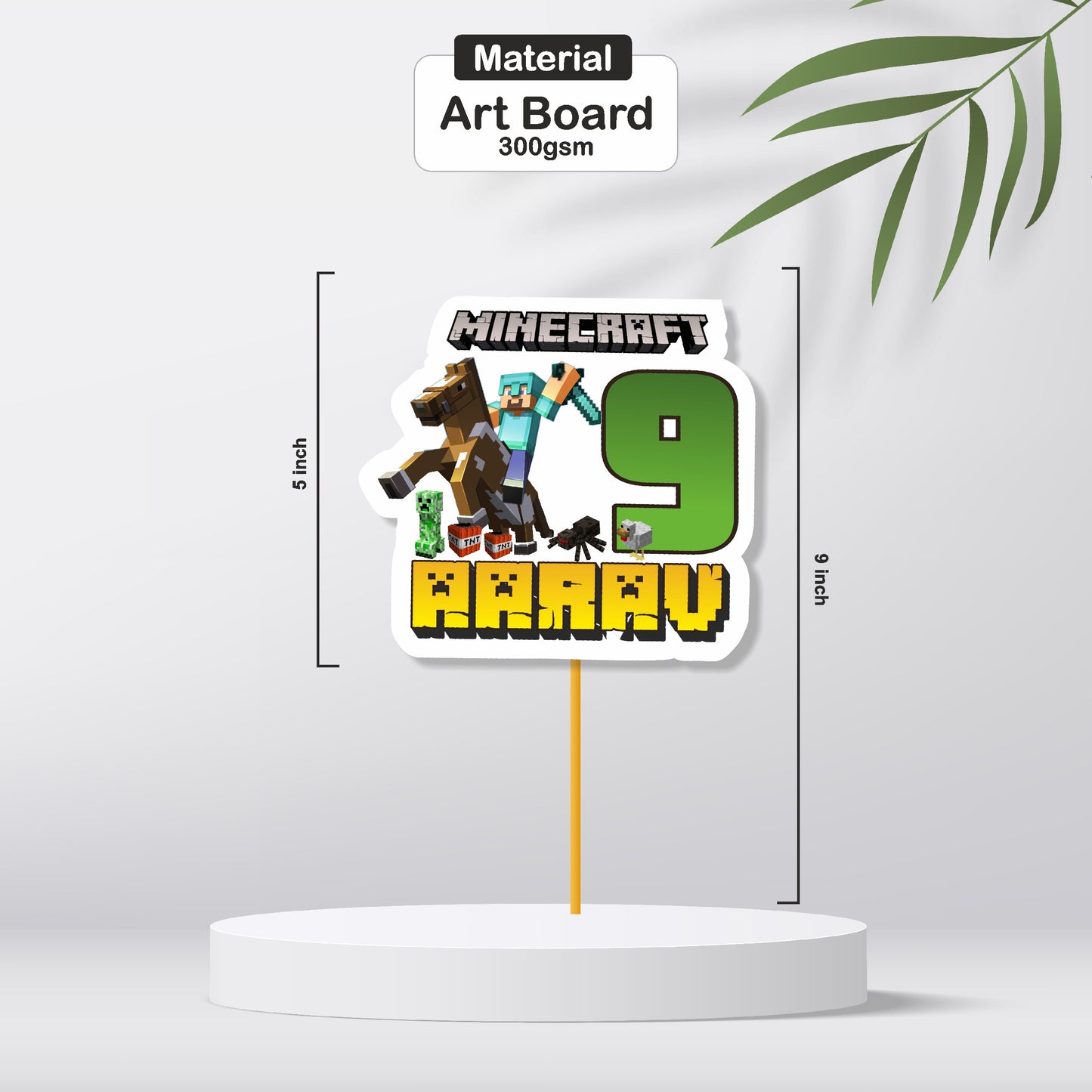 Minecraft Theme Classic Caketopper