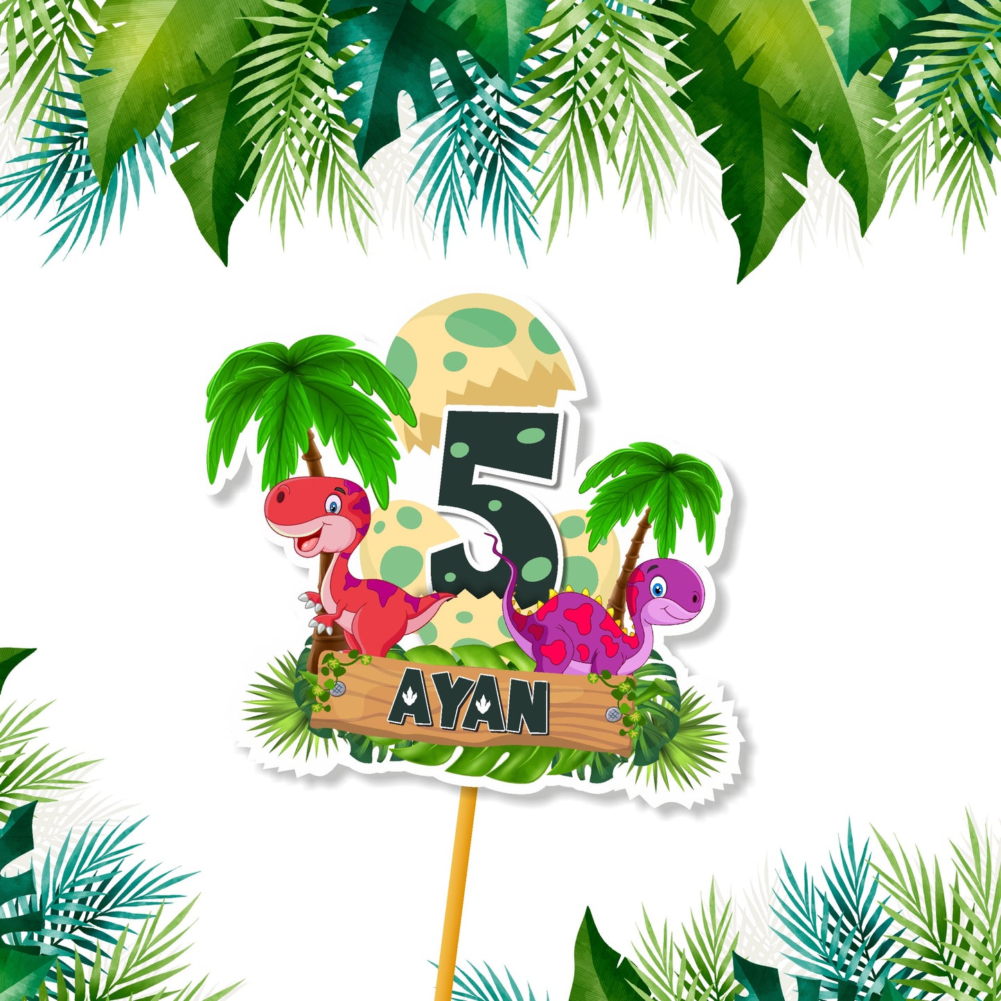 Dino Theme Caketopper