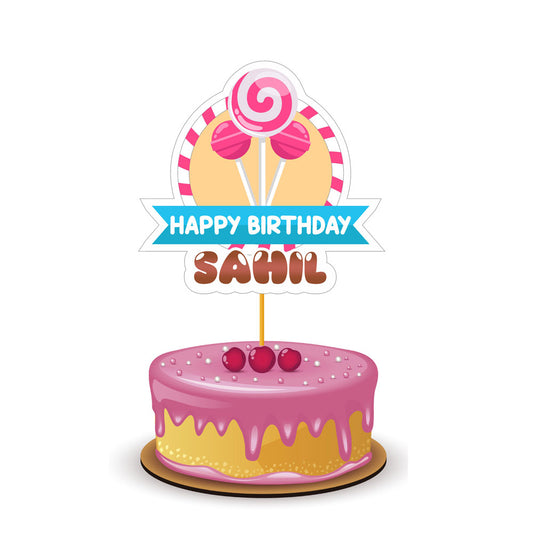 Candy Land Theme Customized Caketopper