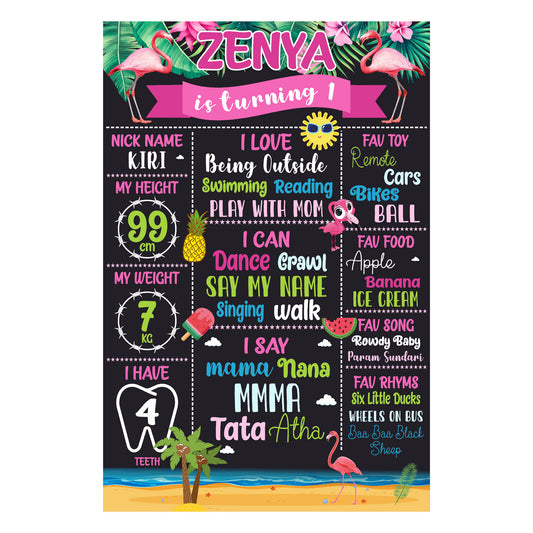 Flamingo Theme Chalkboard