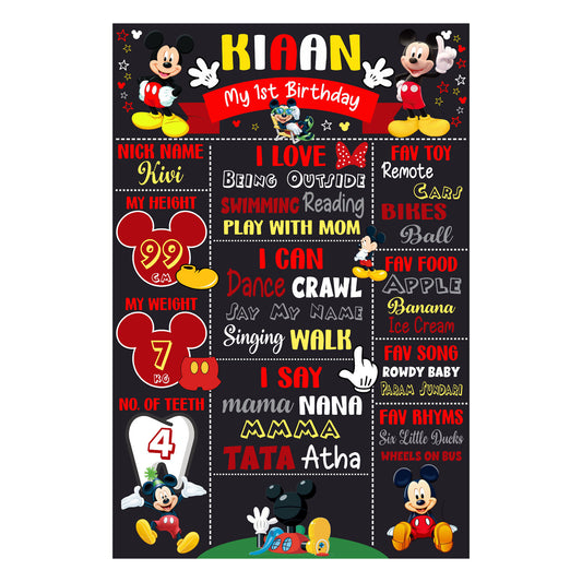 Mickey Mouse Theme Chalkboard