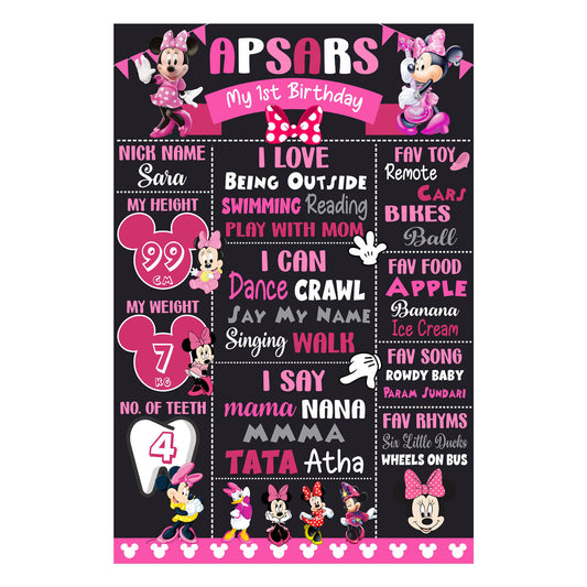Minnie Mouse Theme Chalkboard