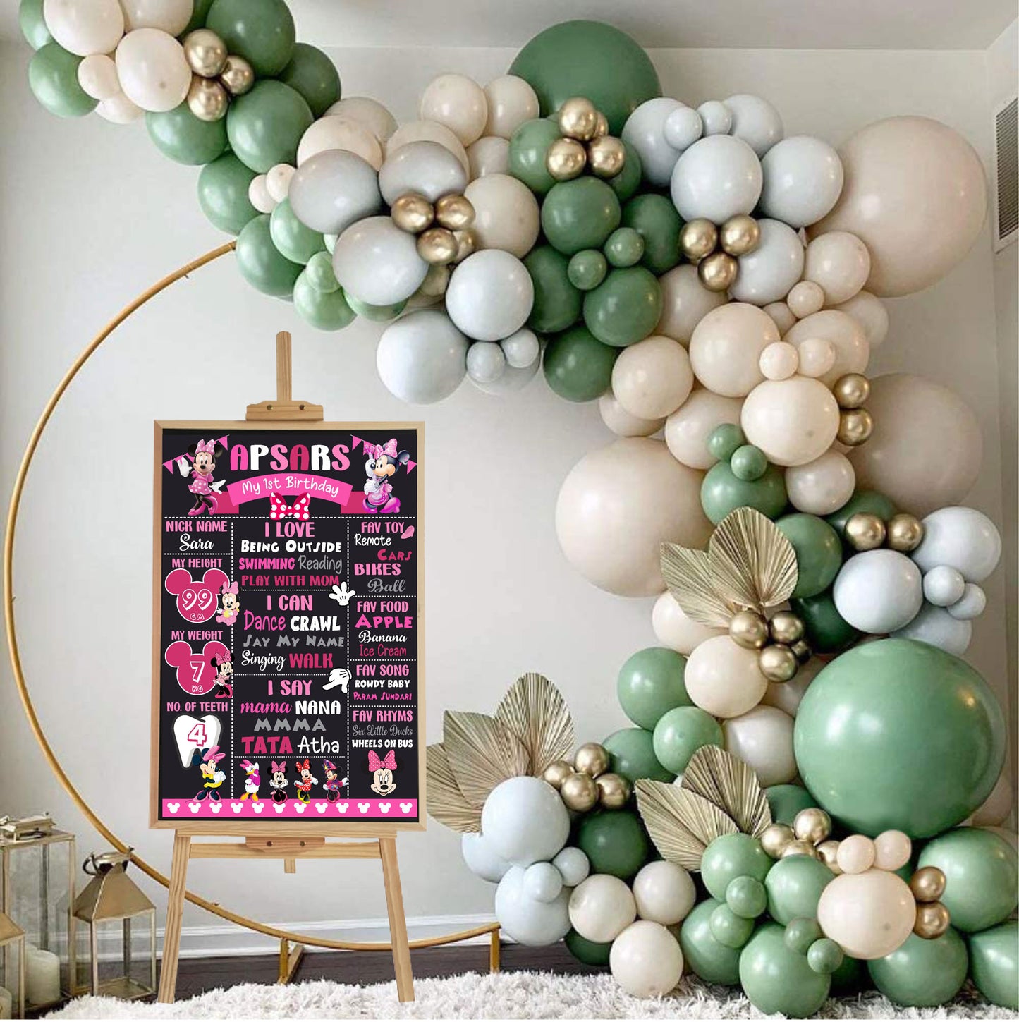 Minnie Mouse Theme Chalkboard