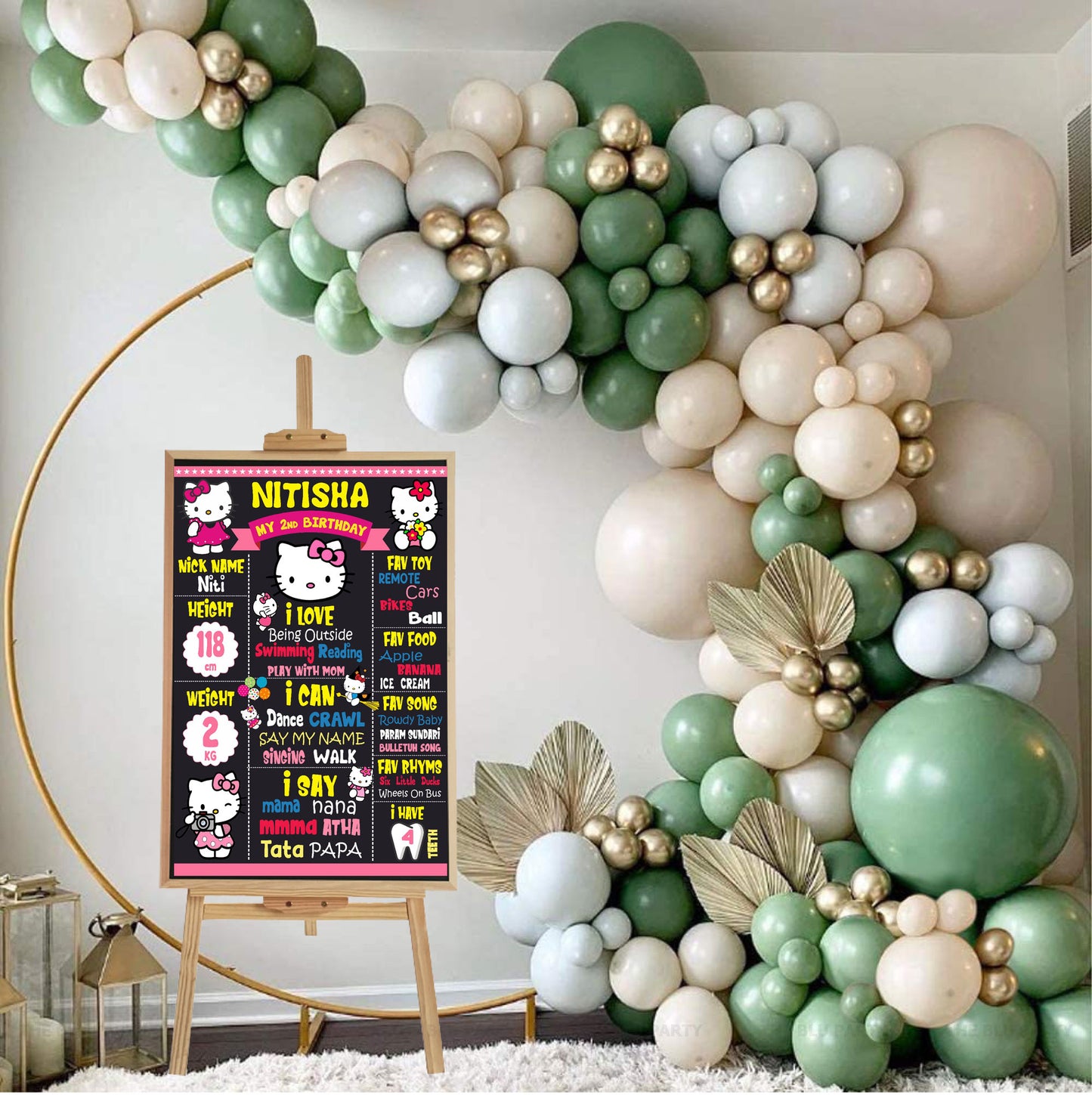 Hello Kitty Theme Chalkboard
