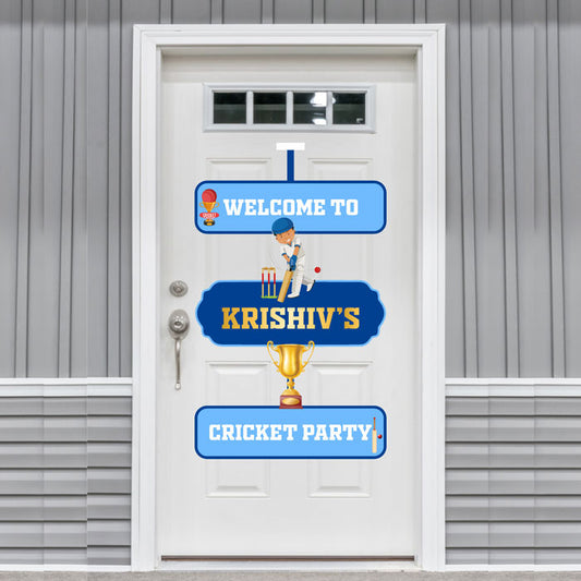 Cricket Theme Door Poster