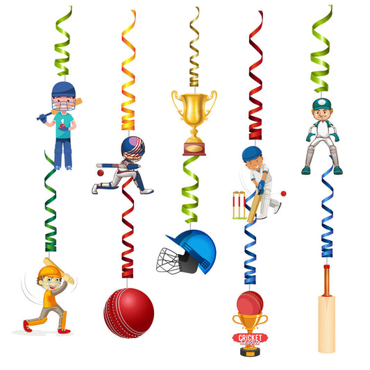 Cricket Theme Round Swirls