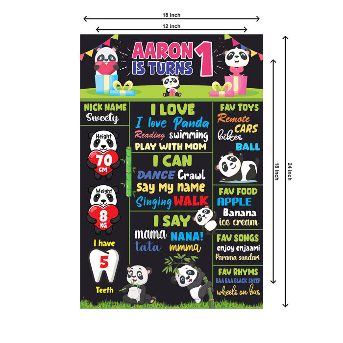 Cute Panda Theme Chalkboard