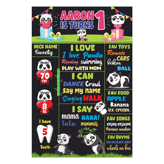 Cute Panda Theme Chalkboard