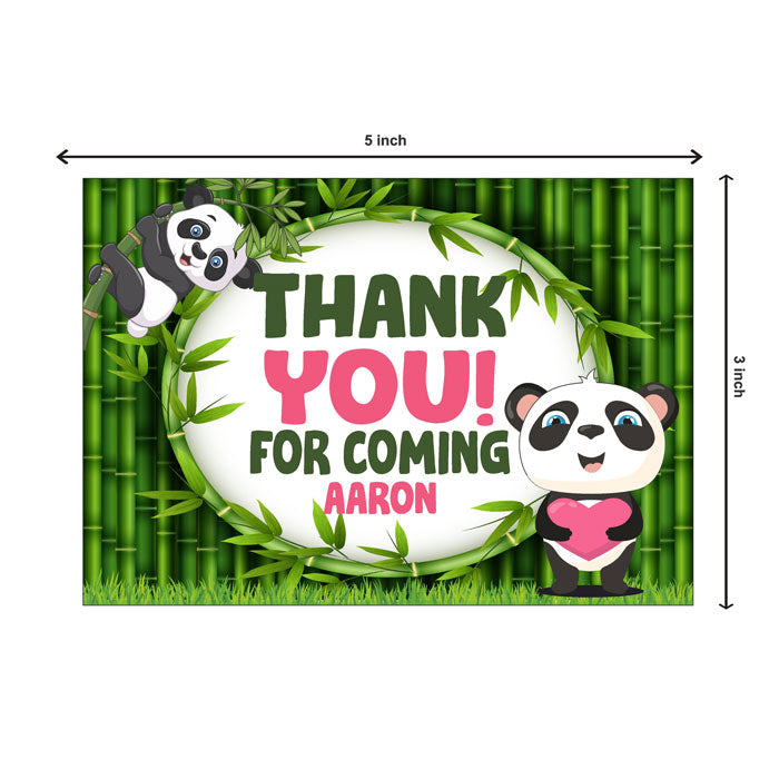Cute Panda Theme Thank You Cards