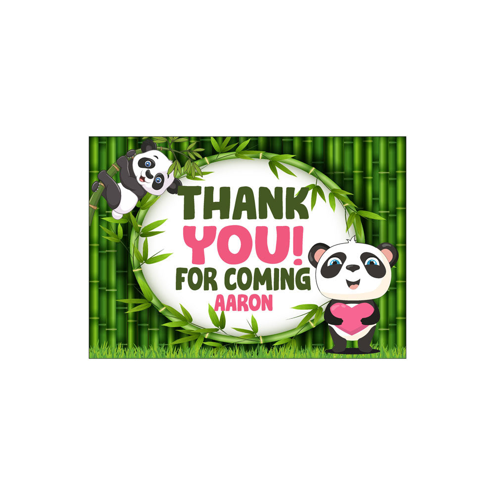 Cute Panda Theme Thank You Cards