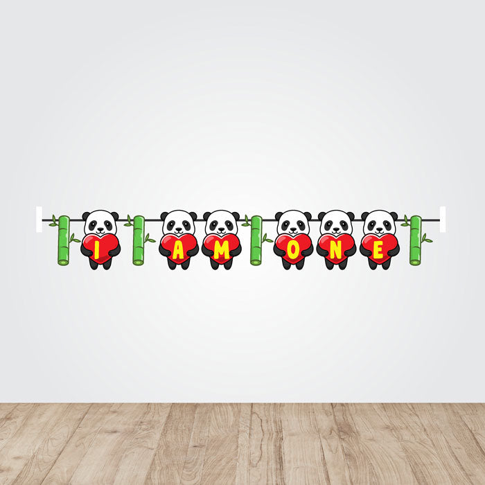 Cute Panda Theme Age Bunting