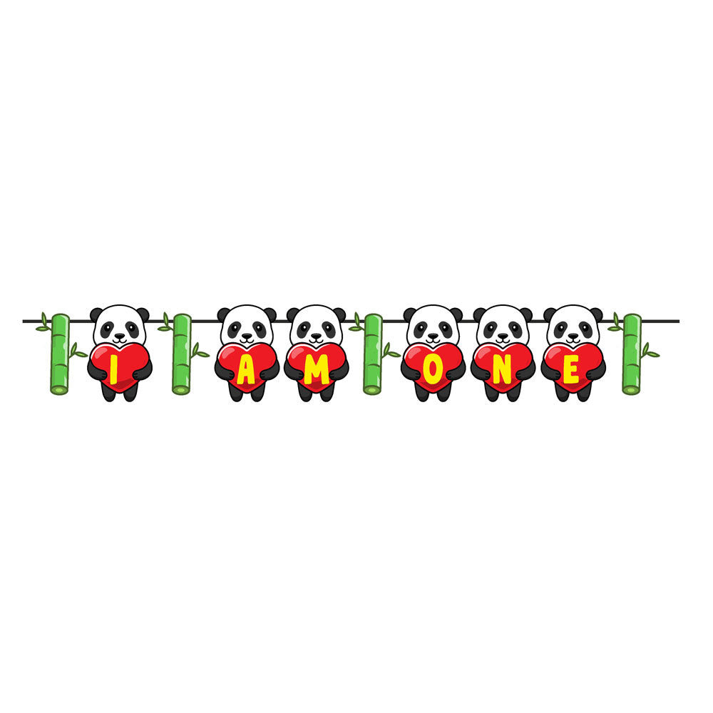 Cute Panda Theme Age Bunting