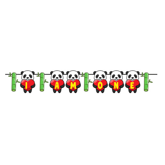Cute Panda Theme Age Bunting