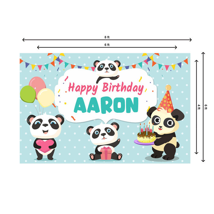 Cute Panda Theme Customized Backdrop