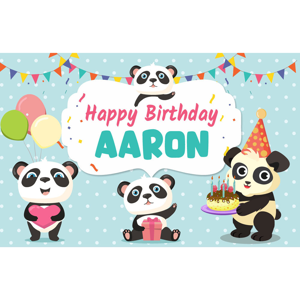 Cute Panda Theme Customized Backdrop