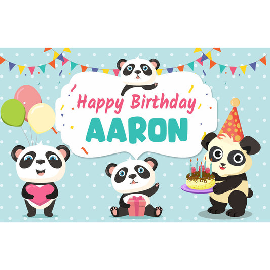 Cute Panda Theme Customized Backdrop