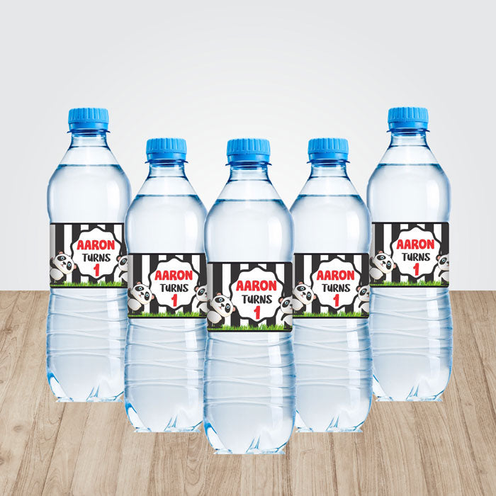 Cute Panda Theme Water Bottle Sticker