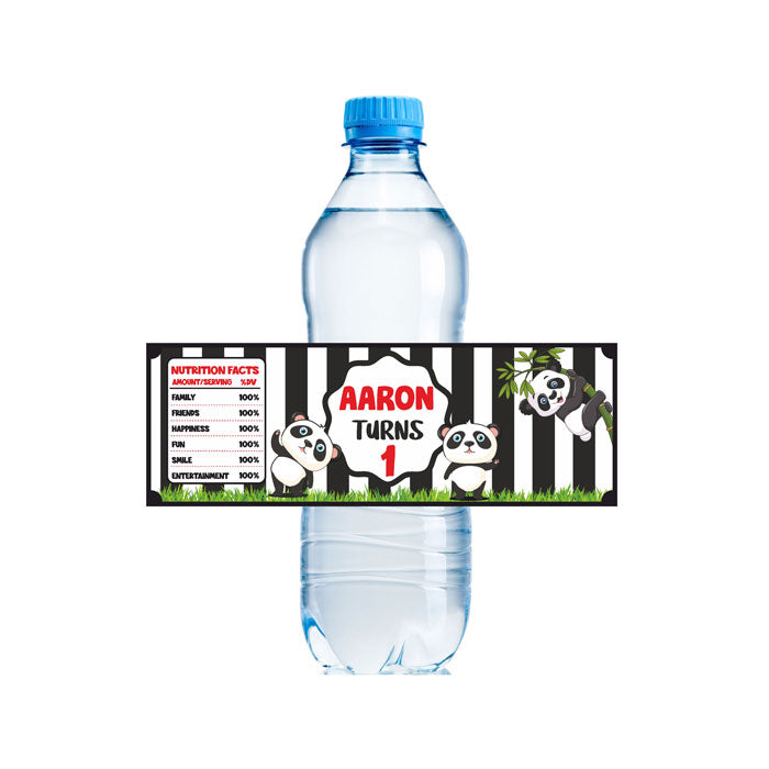 Cute Panda Theme Water Bottle Sticker