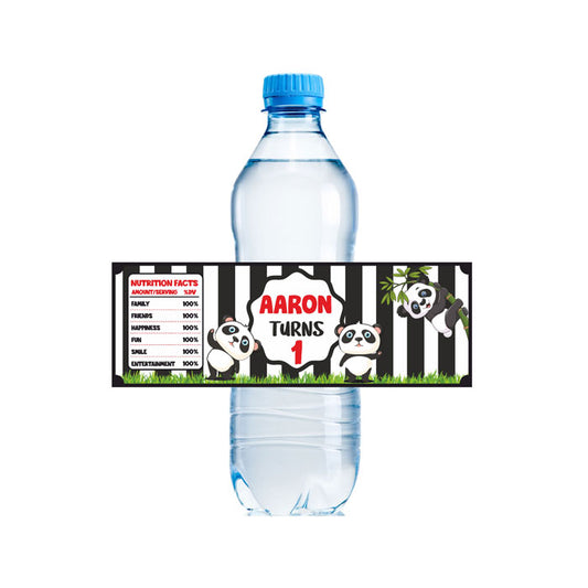Cute Panda Theme Water Bottle Sticker