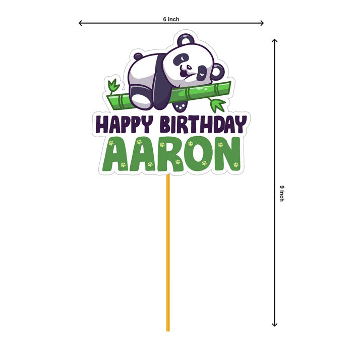 Cute Panda Theme Personalized Caketopper