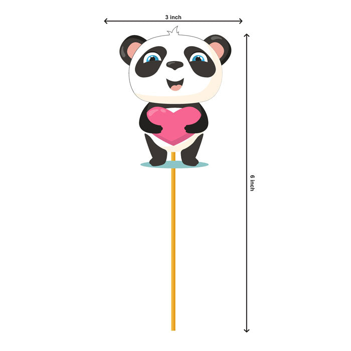 Cute Panda Theme Character Cupcake Topper
