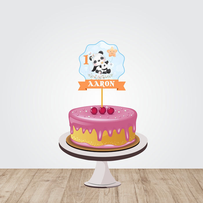 Cute Panda Theme Caketopper