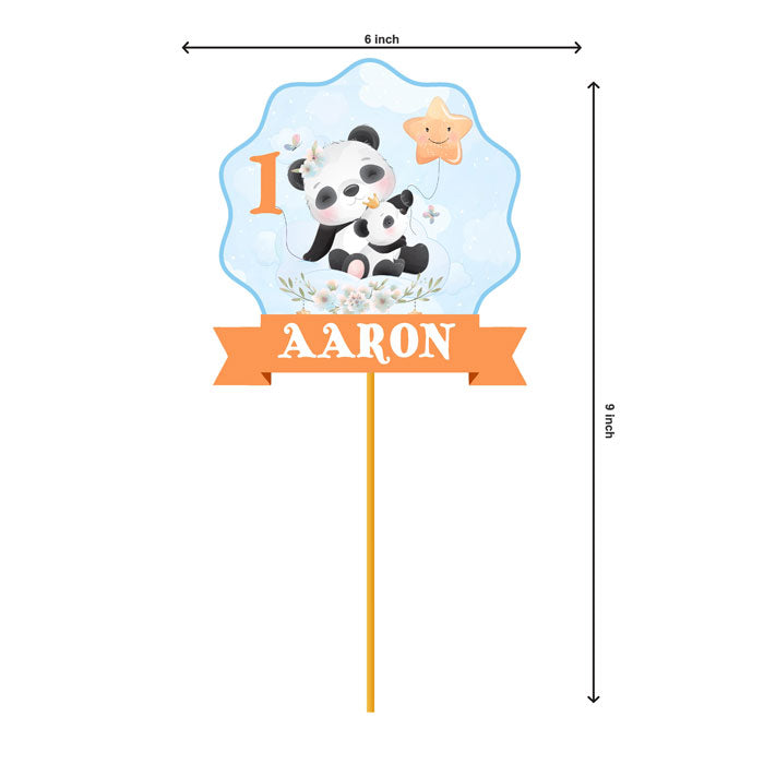 Cute Panda Theme Caketopper